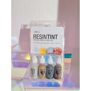 ArtResin ResinTint Metallics 4 Color Resin Pigment Set Gold Silver Bronze White